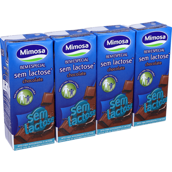 Picture of Leite com Chocolate sem Lactose Mimosa 4x200ml