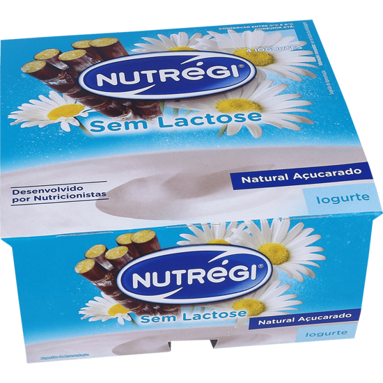 Imagem de Iogurte sem Lactose Natural Açúcarado Nutrégi 4x120g